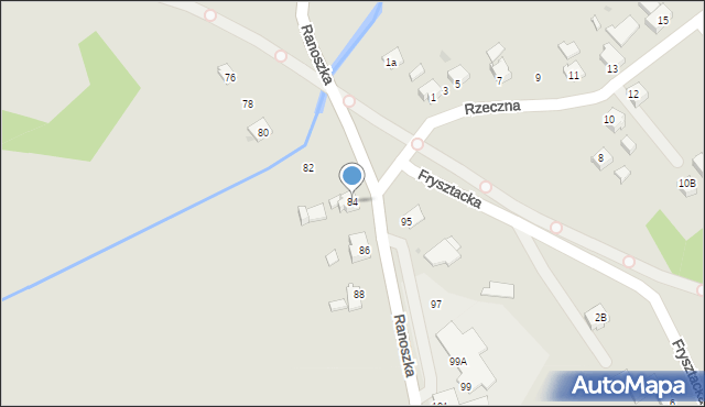 Jastrzębie-Zdrój, Ranoszka R., prof., 84, mapa Jastrzębie-Zdrój