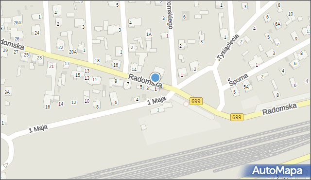 Jedlnia-Letnisko, Radomska, 1, mapa Jedlnia-Letnisko