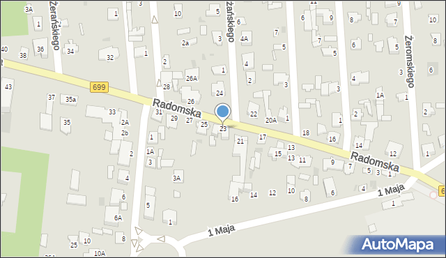 Jedlnia-Letnisko, Radomska, 23, mapa Jedlnia-Letnisko