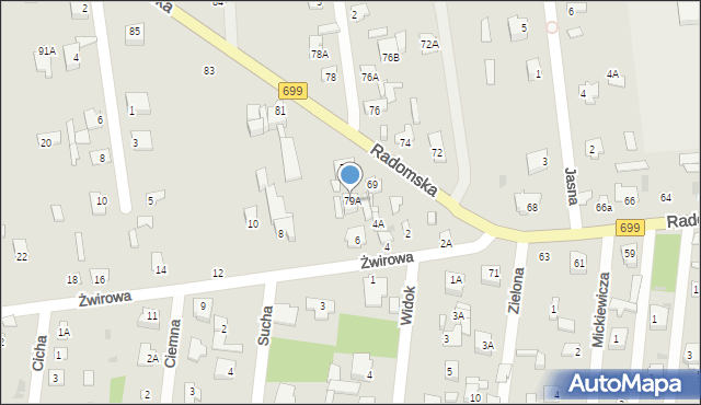 Jedlnia-Letnisko, Radomska, 79A, mapa Jedlnia-Letnisko