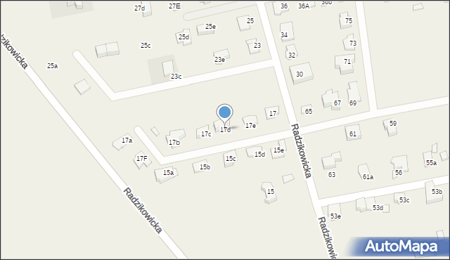 Jędrzychów, Radzikowicka, 17d, mapa Jędrzychów