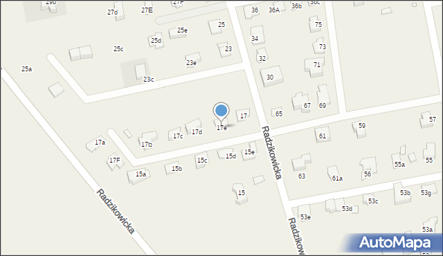 Jędrzychów, Radzikowicka, 17e, mapa Jędrzychów