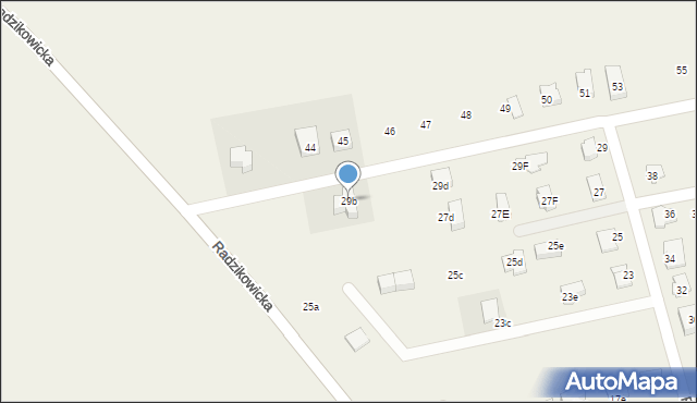 Jędrzychów, Radzikowicka, 29b, mapa Jędrzychów