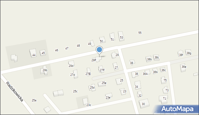Jędrzychów, Radzikowicka, 29g, mapa Jędrzychów