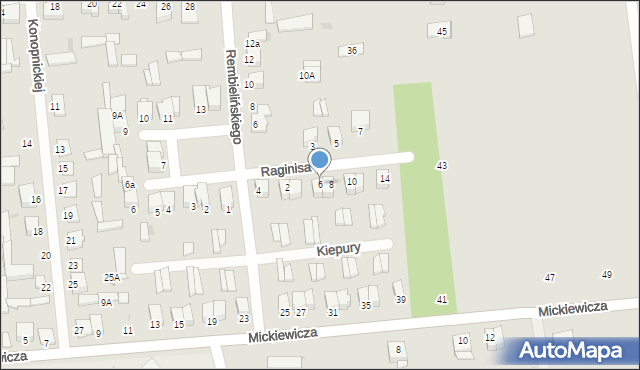 Jedwabne, Raginisa Władysława, mjr., 6, mapa Jedwabne