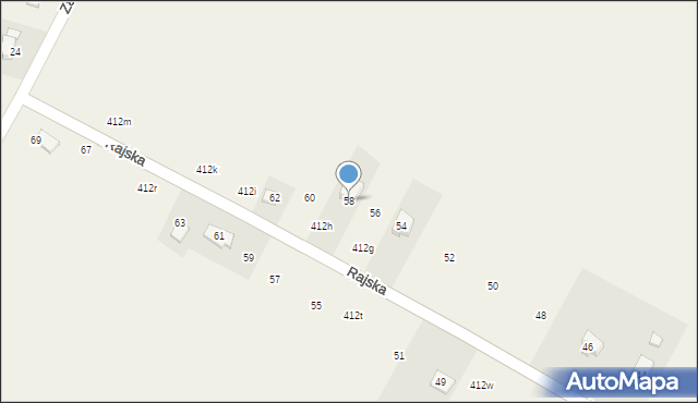 Jerzmanowice, Rajska, 58, mapa Jerzmanowice