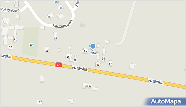 Jeżów, Rawska, 51A, mapa Jeżów