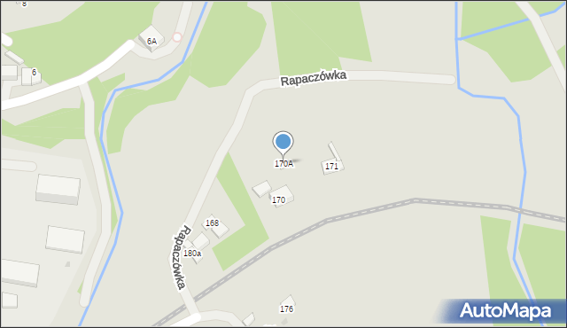 Jordanów, Rapaczówka, 170A, mapa Jordanów