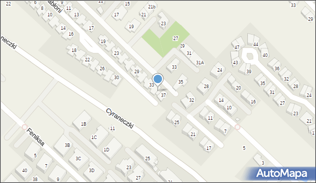 Józefosław, Rajskiej Jabłoni, 35, mapa Józefosław