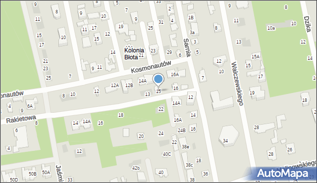 Józefów, Rakietowa, 15, mapa Józefów