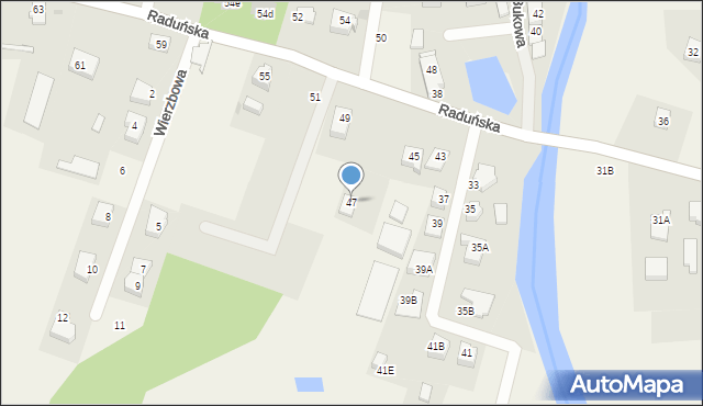 Juszkowo, Raduńska, 47, mapa Juszkowo
