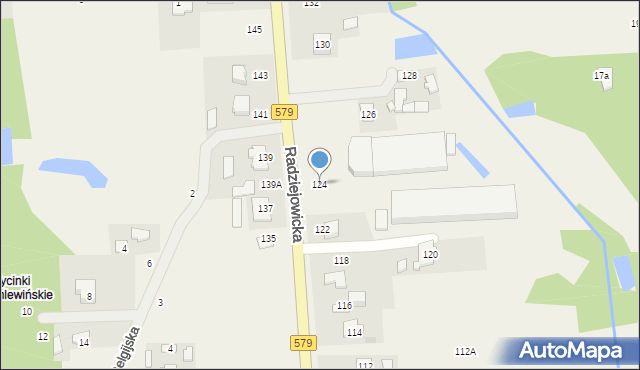 Kałęczyn, Radziejowicka, 124, mapa Kałęczyn