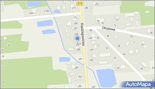 Kałęczyn, Radziejowicka, 161, mapa Kałęczyn