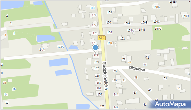 Kałęczyn, Radziejowicka, 171, mapa Kałęczyn