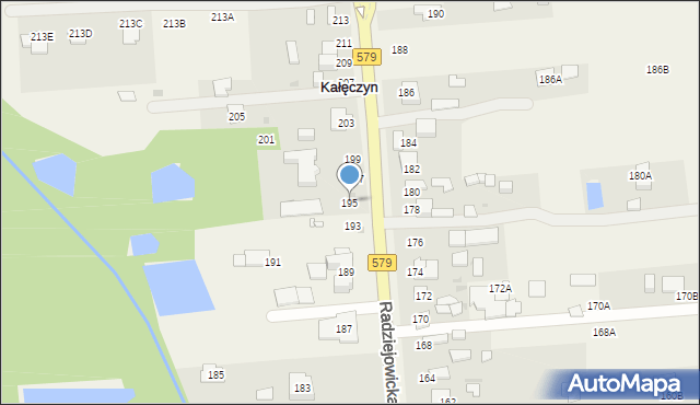 Kałęczyn, Radziejowicka, 195, mapa Kałęczyn