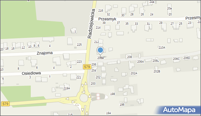 Kałęczyn, Radziejowicka, 208a, mapa Kałęczyn