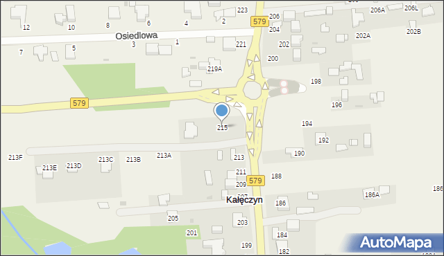 Kałęczyn, Radziejowicka, 215, mapa Kałęczyn