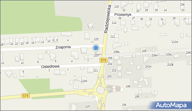 Kałęczyn, Radziejowicka, 223, mapa Kałęczyn