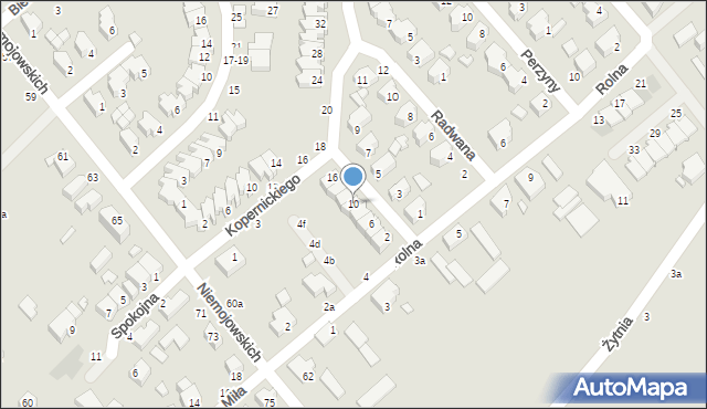 Kalisz, Raciborskiego Józefa, 10, mapa Kalisza