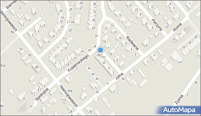 Kalisz, Raciborskiego Józefa, 14, mapa Kalisza