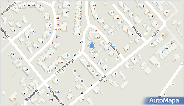 Kalisz, Raciborskiego Józefa, 7, mapa Kalisza