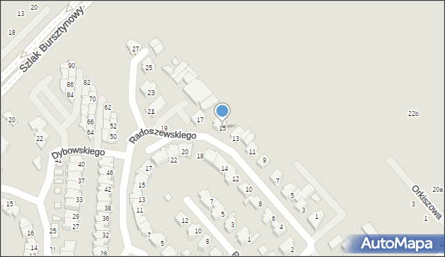 Kalisz, Radoszewskiego Józefa, 15, mapa Kalisza