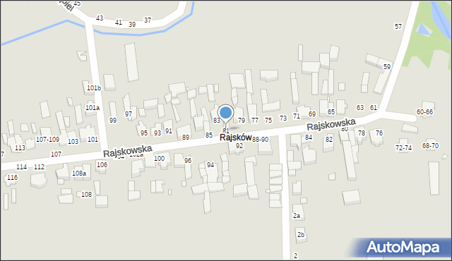 Kalisz, Rajskowska, 81, mapa Kalisza