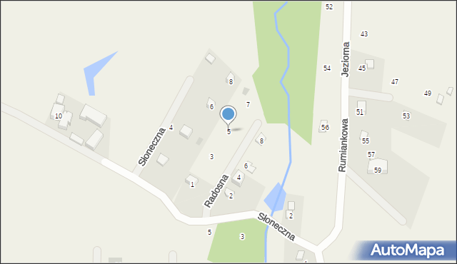 Kamela, Radosna, 5, mapa Kamela