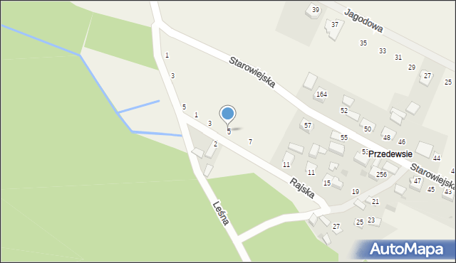 Kamień, Rajska, 5, mapa Kamień