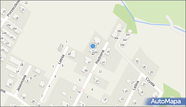 Kamieniec Wrocławski, Radosna, 13, mapa Kamieniec Wrocławski
