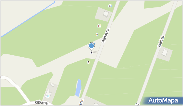 Kamionka, Radosna, 5, mapa Kamionka