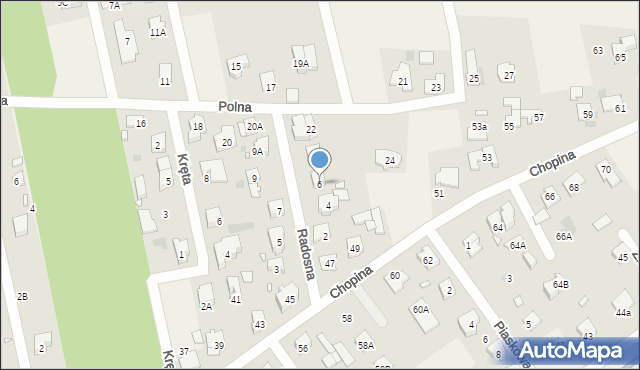 Kanie, Radosna, 6, mapa Kanie