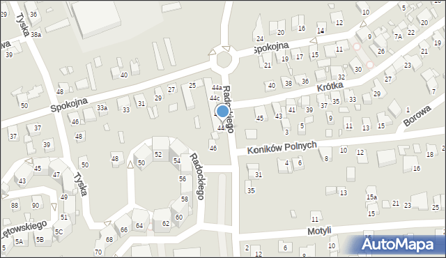 Katowice, Radockiego Marcina, 44i, mapa Katowic