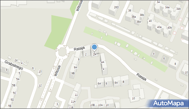 Katowice, Rataja Macieja, 2A, mapa Katowic