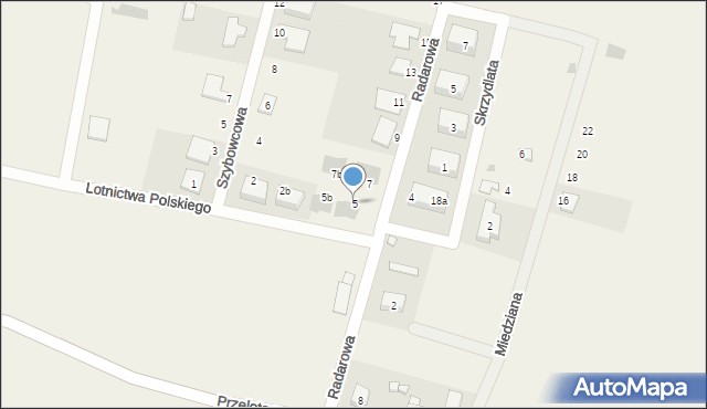 Kębłowice, Radarowa, 5, mapa Kębłowice