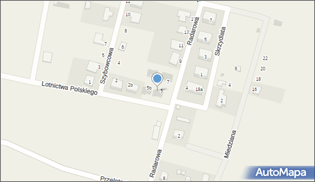 Kębłowice, Radarowa, 5a, mapa Kębłowice