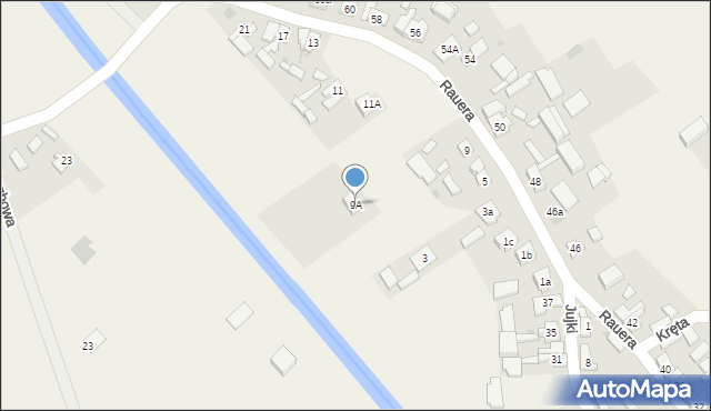 Kębłowo, Rauera, 9A, mapa Kębłowo