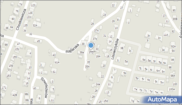 Kielce, Rajtarska, 37D, mapa Kielc