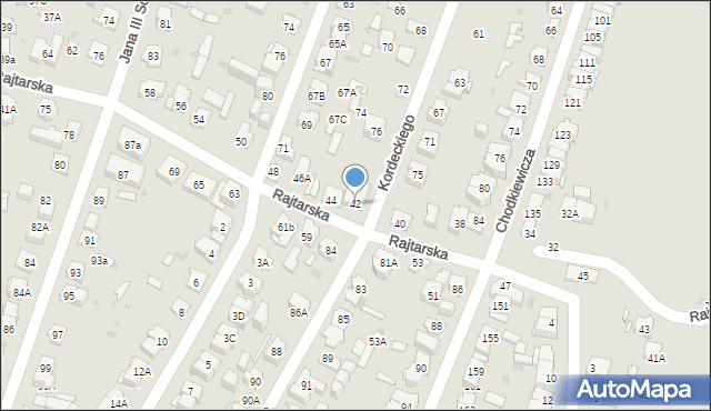 Kielce, Rajtarska, 42, mapa Kielc