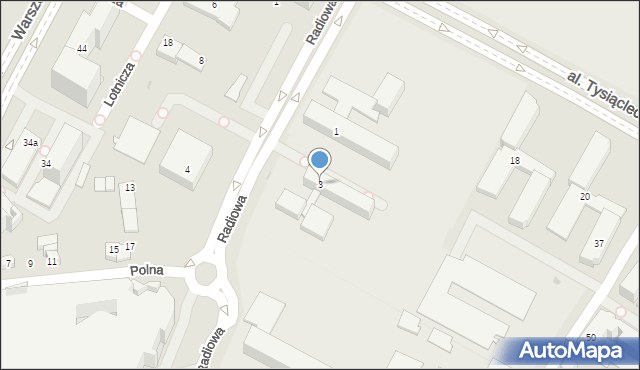 Kielce, Radiowa, 3, mapa Kielc