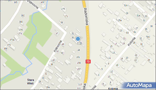 Kielce, Radomska, 165, mapa Kielc