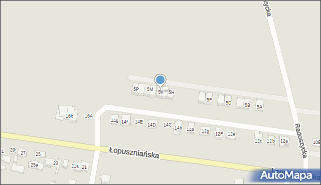 Kielce, Radoszycka, 5K, mapa Kielc
