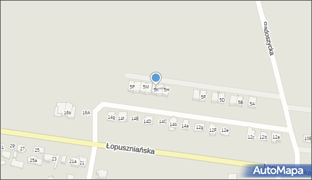 Kielce, Radoszycka, 5K, mapa Kielc