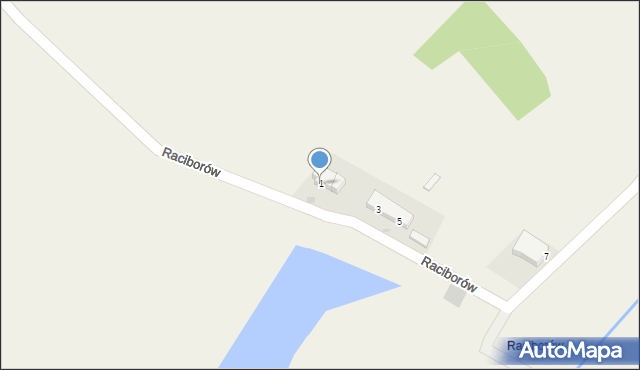 Kiełpino, Raciborów, 1, mapa Kiełpino