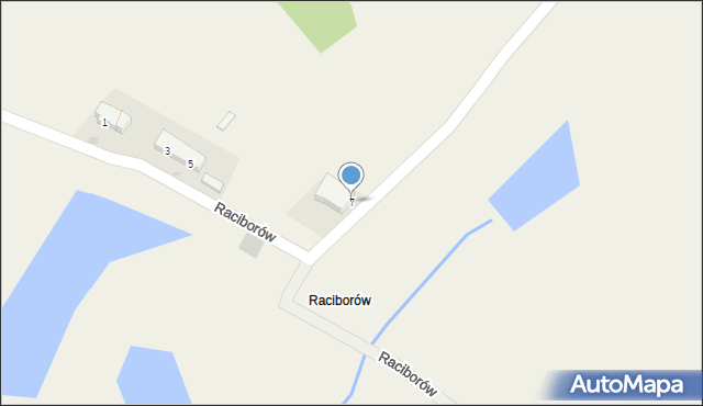 Kiełpino, Raciborów, 7, mapa Kiełpino