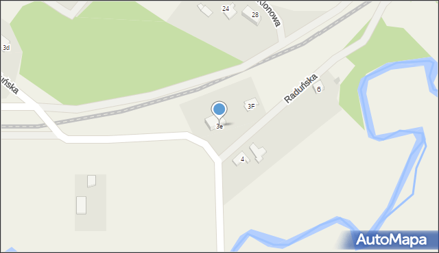 Kiełpino, Raduńska, 3e, mapa Kiełpino
