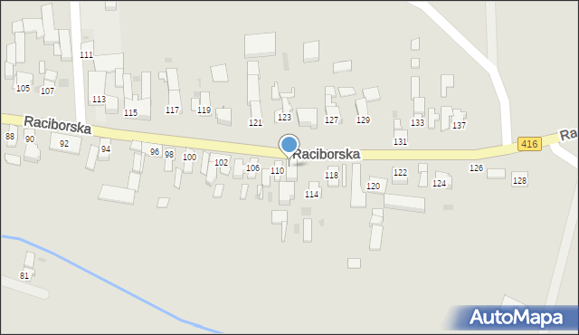 Kietrz, Raciborska, 112, mapa Kietrz