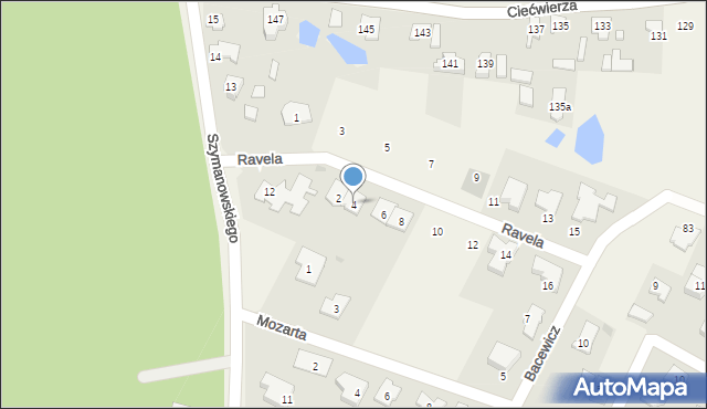 Klaudyn, Ravela Maurycego, 4, mapa Klaudyn