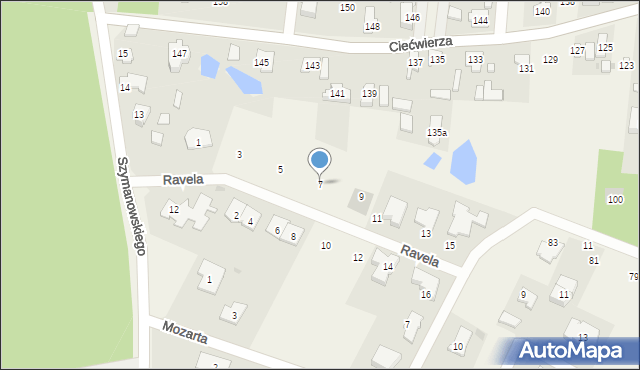 Klaudyn, Ravela Maurycego, 7, mapa Klaudyn