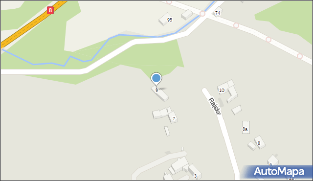 Kłodzko, Rajska, 9, mapa Kłodzka